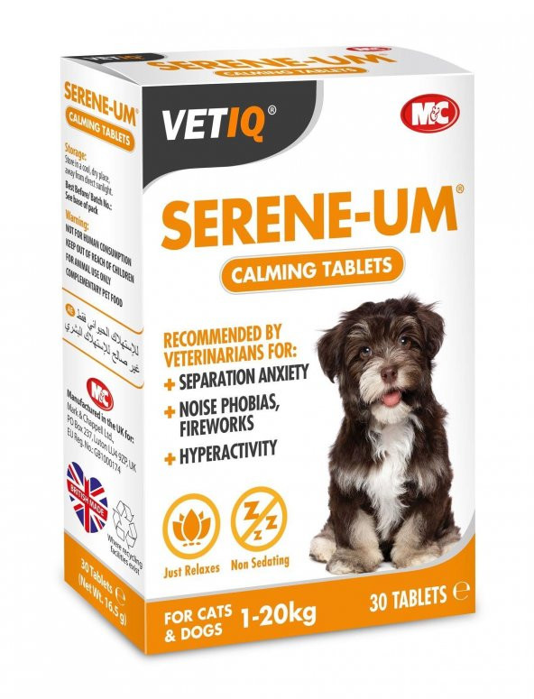 Vetiq Serene-Um Köpek Sakinleştirici Tablet 30 Tablet