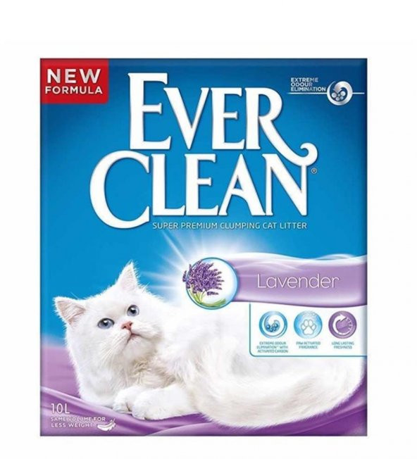 Ev Kedileri İçin Ever Clean Lavanta Kokulu Kedi Kumu 10lt