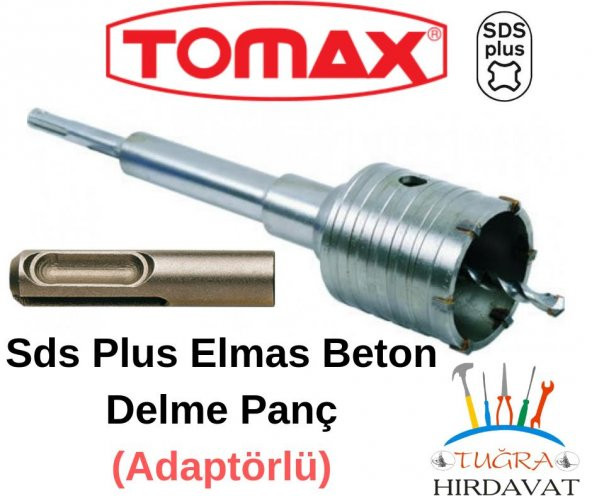 Tomax Sds Plus Elmaslı Beton Delme Panç Adaptörlü 55mm