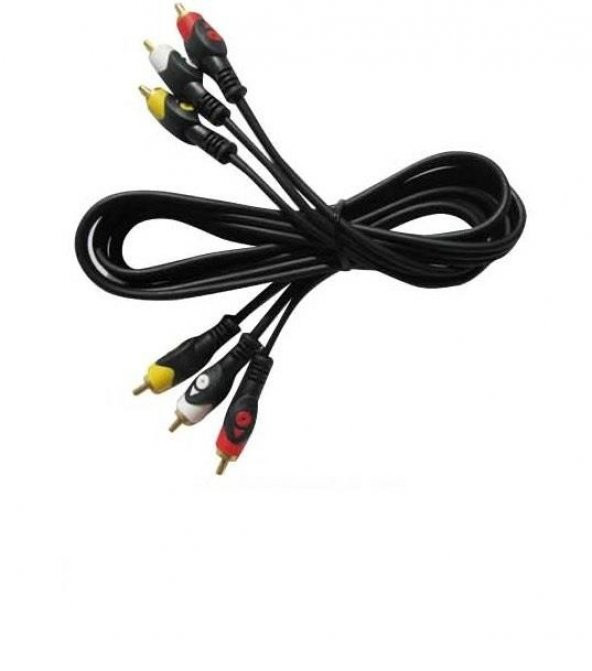 WellHise 3RCA 3RCA Gold Görüntü ve Ses Kablosu 1,5 Metre - 2