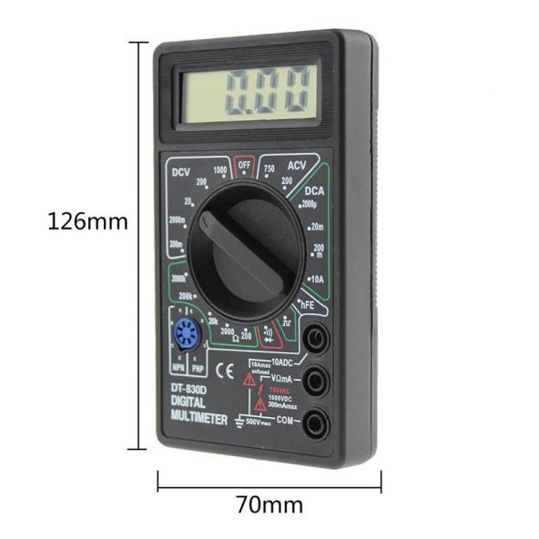 Wellhise Dt-830D Multimetre Dijital Ölçü Aleti - 8