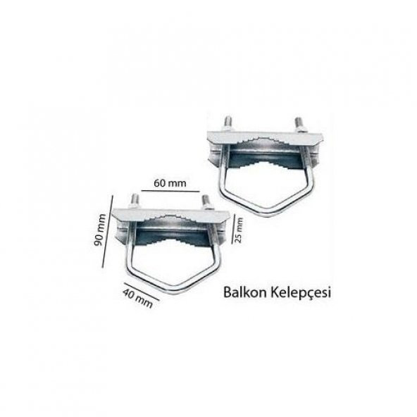 UsKey Balkon Çelik Kelepçe Uydu Kelepçesi