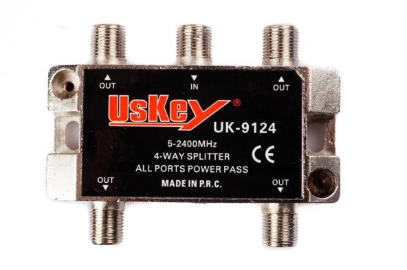 Uskey Uk-9124 Full Hd 5-2400 Mhz 1/4 Splitter