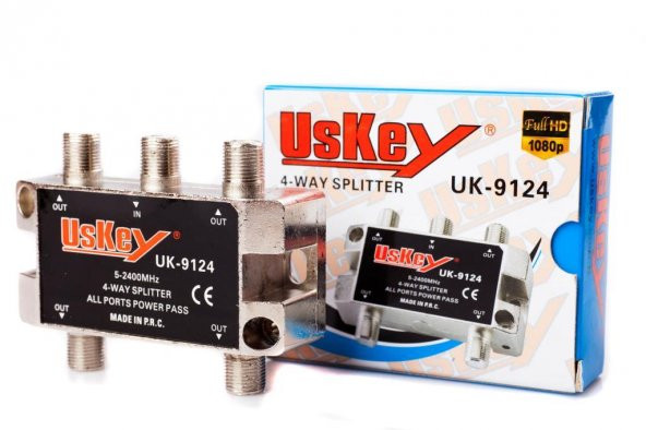 Uskey Uk-9124 Full Hd 5-2400 Mhz 1/4 Splitter - 2
