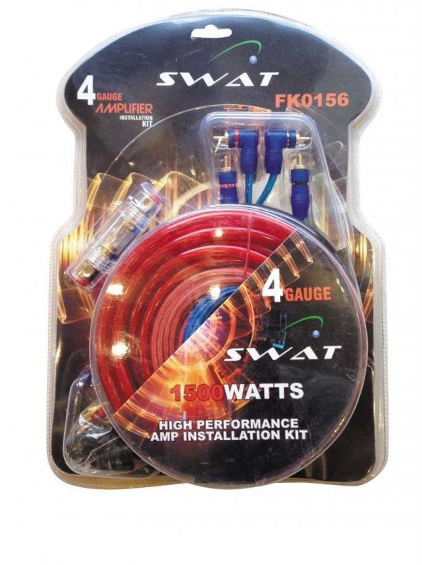 Swat FK0156 1500 Watts 4GA Amfi Set Kablosu