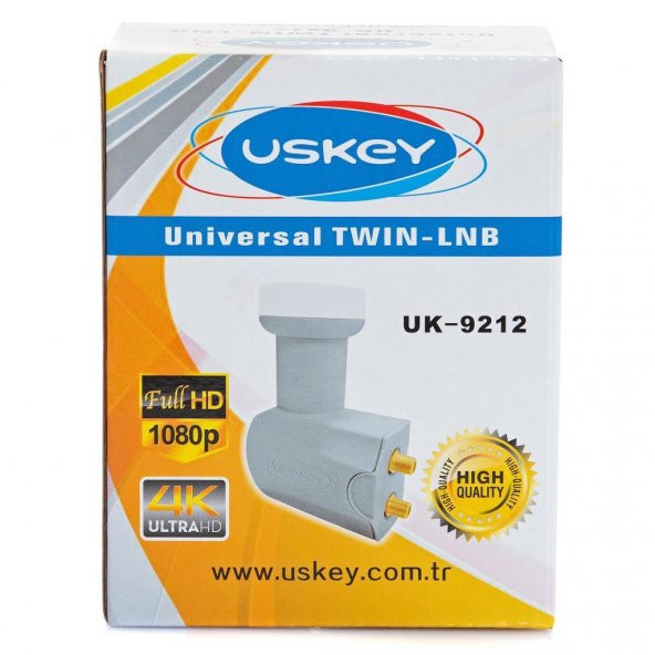 Uskey Uk-9212 Universal 3D 4K Full Hd Çiftli Lnb