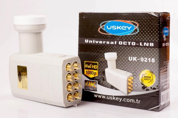 Uskey Uk-9218 Universal 3D 4K Full Hd Sekizli Lnb