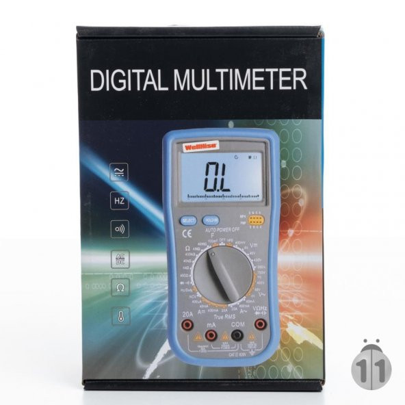 Wellhise Wh 890D+ Ncv Işıklı Dijital Multimetre Ölçü Aleti - 5