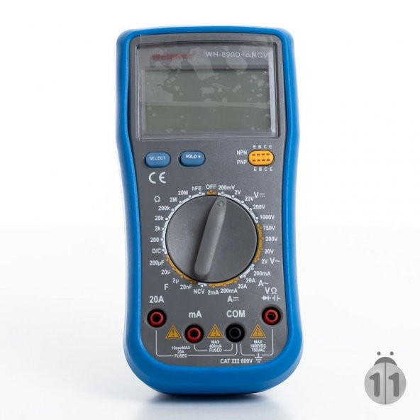 Wellhise Wh 890D+ Ncv Işıklı Dijital Multimetre Ölçü Aleti - 7