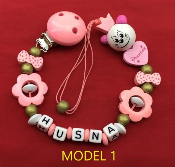 İsimli Emzik Zinciri / Emzik Askısı / Bebek Hediyesi Modelleri - 2