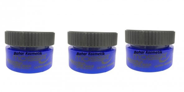 Mossa Men Style Aqua Hair Wax Ultra Shınıng Mavi 150 ml 3 Adet