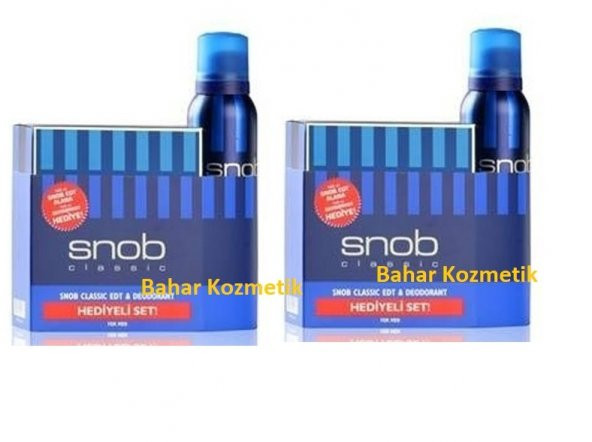 Snob Classic Edt 100Ml Erkek Parfümü + 150Ml Deodorant Set 2 Adet
