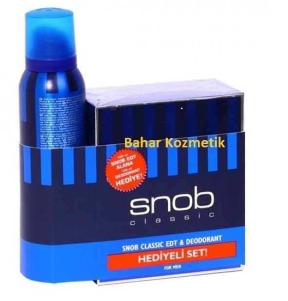 Snob Classic Edt 100 Ml Erkek Parfümü + 150 Ml Deodorant Set
