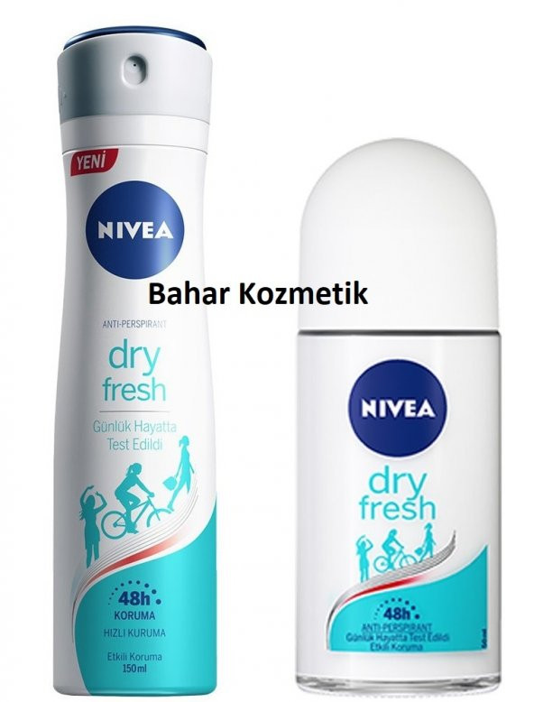 Nivea Kadın Sprey Dry Fresh 150 ml + Roll-On 50 Ml