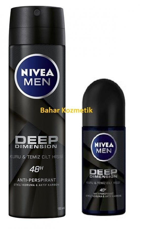 Nivea Sprey Deep Dımensıon Erkek Deodorant 150 ml + Roll-ON 50Ml