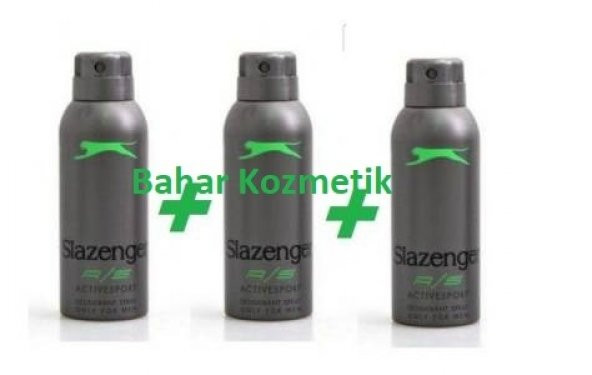 Slazenger Active Sport Yeşil 150 Ml Erkek Deodorant 3 Adet
