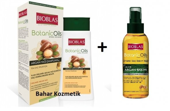 Bioblas Botanicoils Argan Yağı Şampuanı 360ml + Bakım Yağı 100Ml