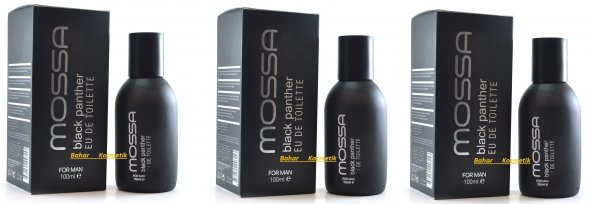 Mossa Erkek Parfüm 100ml EDT Black Panther 3 Adet - 1