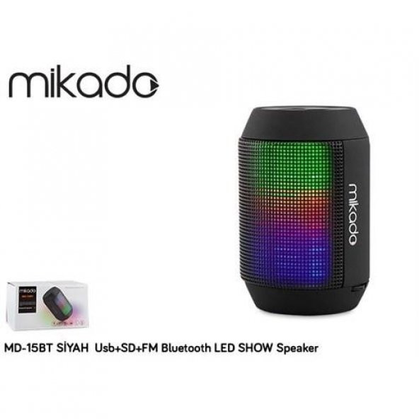 Mikado MD-15BT Siyah FM Radyo Destekli Bluetooth Speaker - 4