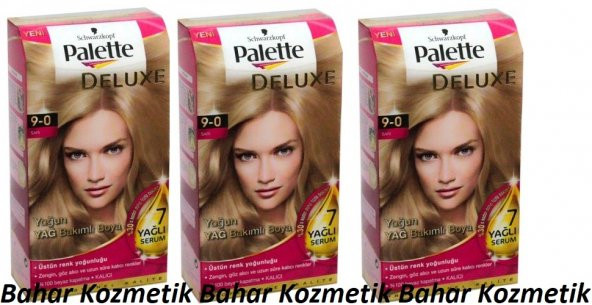 Palette Deluxe Kit Saç Boyası 9-0 Sarı 3 Adet