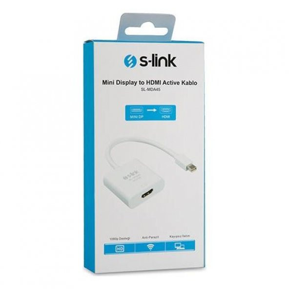 S-link SL-MDA45 Mini Display to HDMI Active Kablo - 2