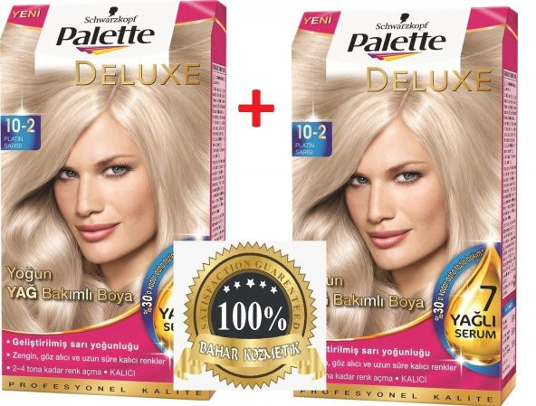Palette Deluxe 10.2 Platin Sarısı Saç Boyası 2 Adet