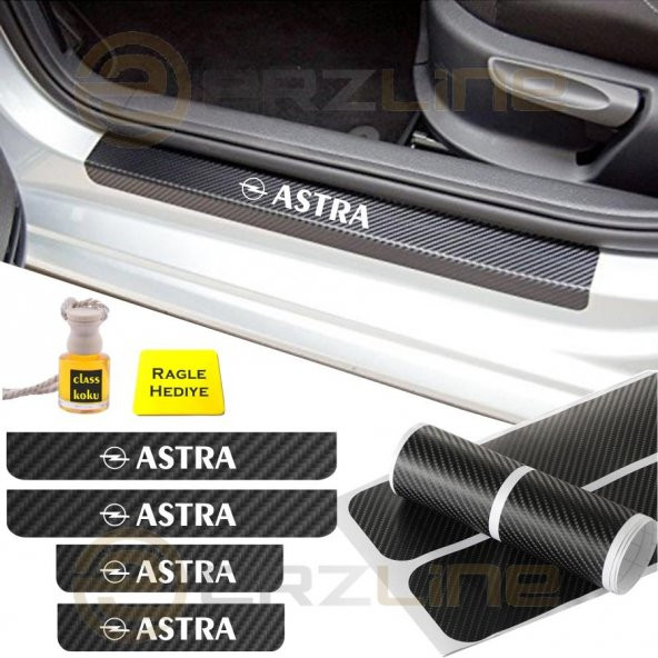 Opel Astra Karbon Kapı Eşiği Sticker (4 Adet)