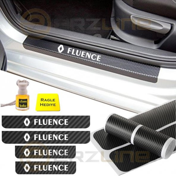 Renault Fluence Karbon Kapı Eşiği Sticker (4 Adet)