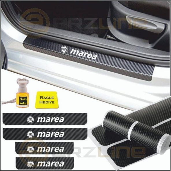 Fiat Marea Karbon Kapı Eşiği Sticker (4 Adet)