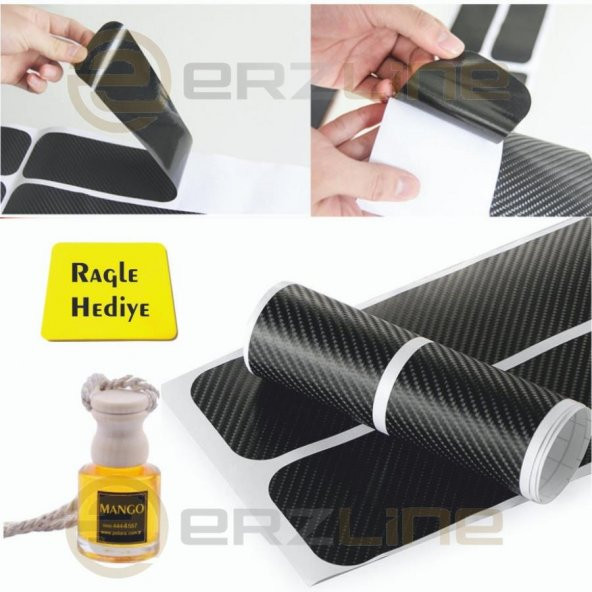 Renault Symbol Karbon Kapı Eşiği Sticker (4 Adet) - 2