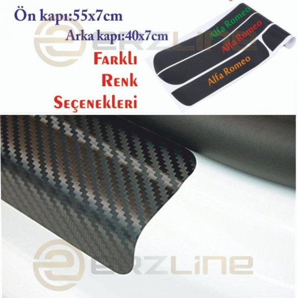 Renault Symbol Karbon Kapı Eşiği Sticker (4 Adet) - 5
