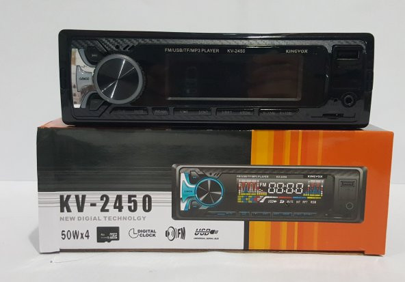 KİNGVOX KV-2450 OTO TEYP USB/SD KART/AUX UYUMLU OTO TEYP