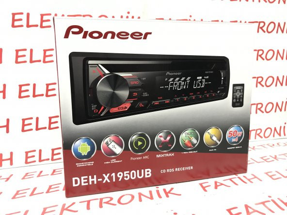 PİONEER DEH-1950UB CD USB AUX 2 AMFİ ÇIKIŞLI OTO TEYP