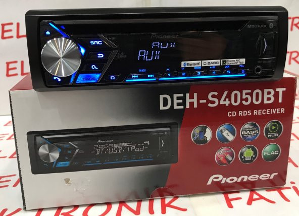 PIONEER DEH-S4050BT CD ÇALAR BLUETOOTH USB AUX UYUMLU OTO TEYP - 4