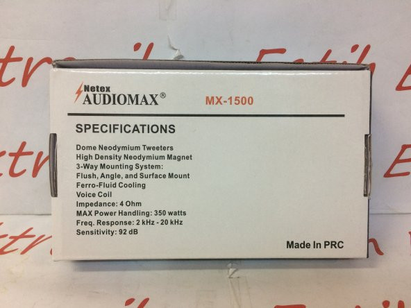 AUDİOMAX MX-1500 350 WATT MİNİ TWEETER-TİZ OTO HOPARLÖR - 3