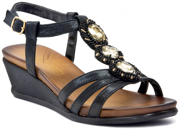 Gedikpaşalı 1598 8Ys 182 Siyah Bayan Ayakkabı Terlik-Sandalet
