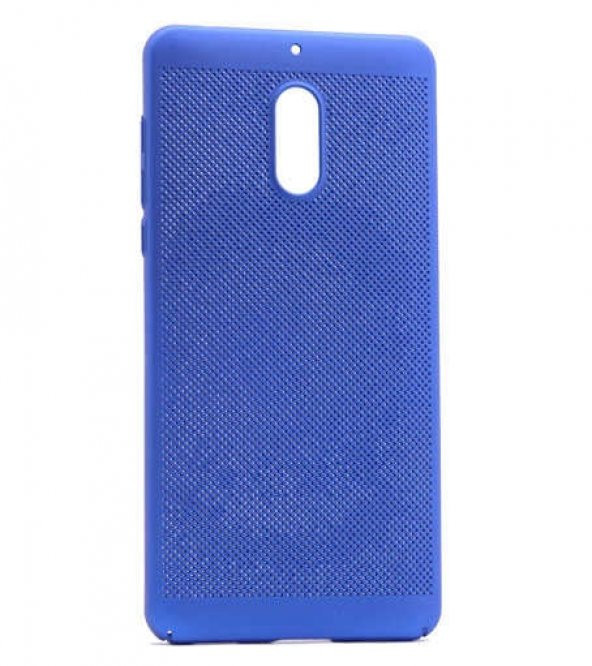 Nokia 3 Kılıf Delikli Rubber Kapak Mavi