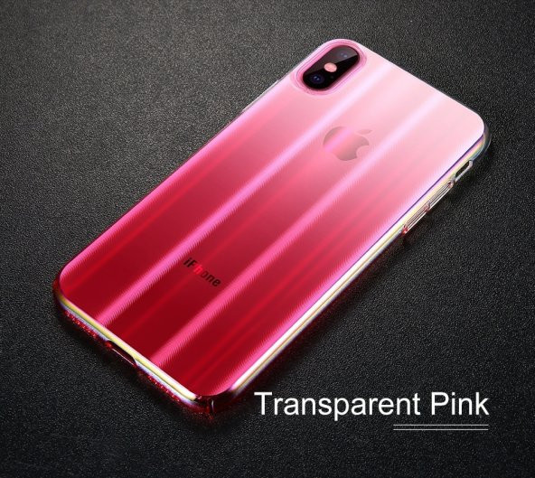 Baseus Aurora Case Apple iPhone 5.8" Kılıf Kapak-Pembe