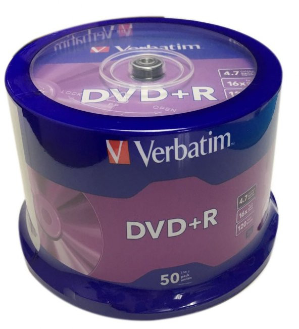 Verbatim 4.7GB 16x DVD+R 50lik Kutulu 1 KOLİ 600 Adet