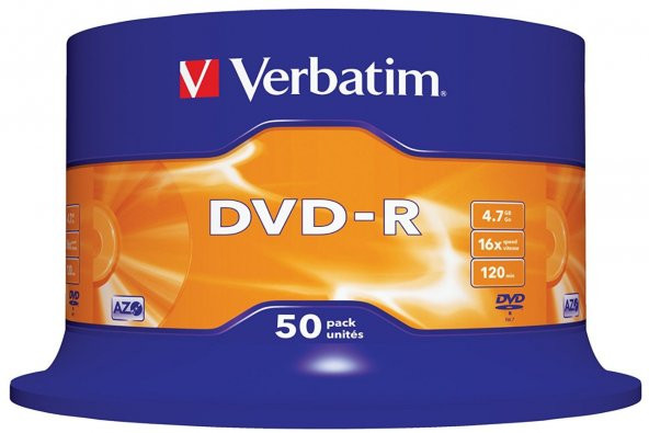 Verbatim  4.7GB 16x DVD-R 1 Koli (600 Adet) Kutulu
