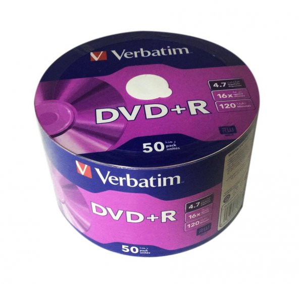 Verbatim DVD+R 1 Paket 50 Adet