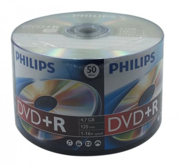Phılıps  50lik 4.7 GB DVD+R 1 Paket