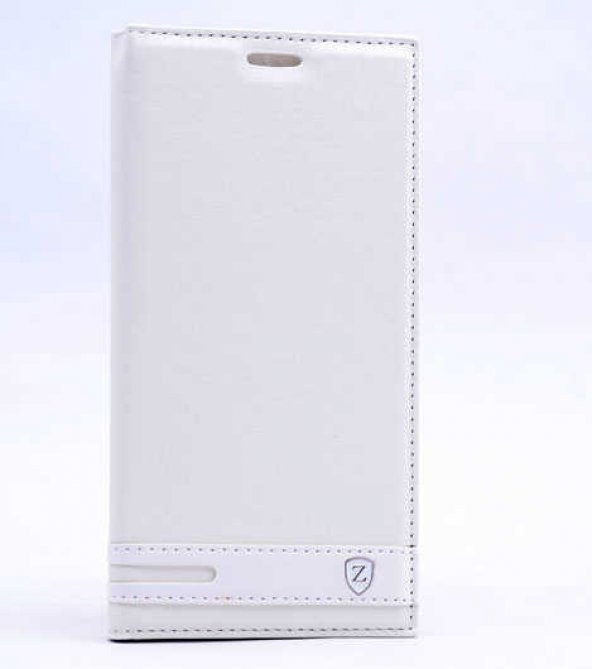 Samsung Galaxy J730 Pro Kılıf Elite Kapaklı Kılıf beyaz