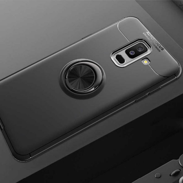 Samsung Galaxy A6 Plus 2018 Ravel Silikon Kılıf kapak Siyah