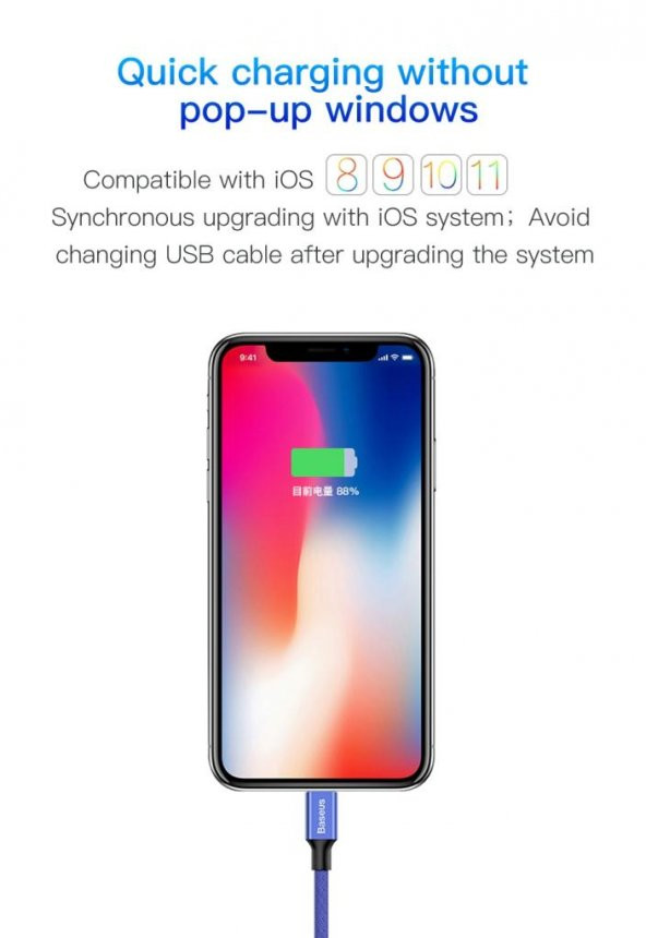 Baseus Yiven Type-C to İphone 1M Bir Ucu Type c Bir Ucu İphone - 10