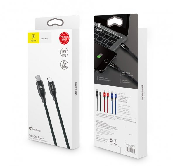 Baseus Yiven Type-C to İphone 1M Bir Ucu Type c Bir Ucu İphone - 12