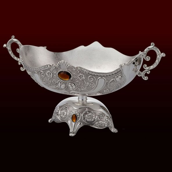 Gümüş Gondol Konsollu Kehribar Taşlı – 7001M15STKH