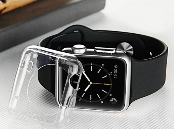 Apple Watch 42mm Kılıf Ultra ince Silikon Kapak 0.2 mm