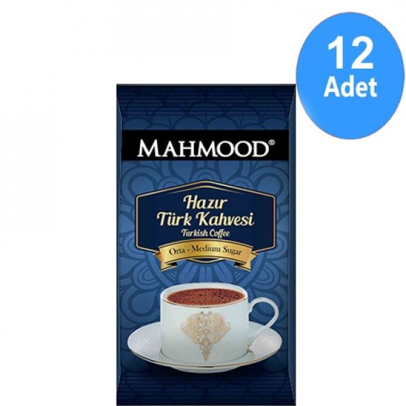 Mahmood Coffee Hazır Türk Kahvesi Orta 8Gr x 12Adet