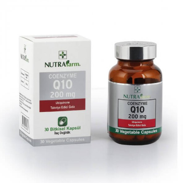 Dermoskin Nutrafarm Coenzyme Q10 100mg 60 Bitkisel Kapsül SKT : 10/2021